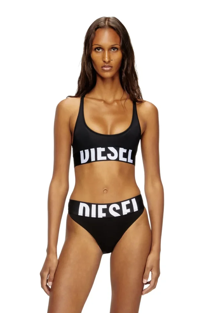 allison-d-pop Microfibre sports bra with cut-off logo allison-d-pop Microfibre sports bra with cut-off logo