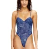 bridget-dnm Denim-effect mesh bodysuit bridget-dnm Denim-effect mesh bodysuit