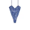 bridget-dnm Denim-effect mesh bodysuit bridget-dnm Denim-effect mesh bodysuit
