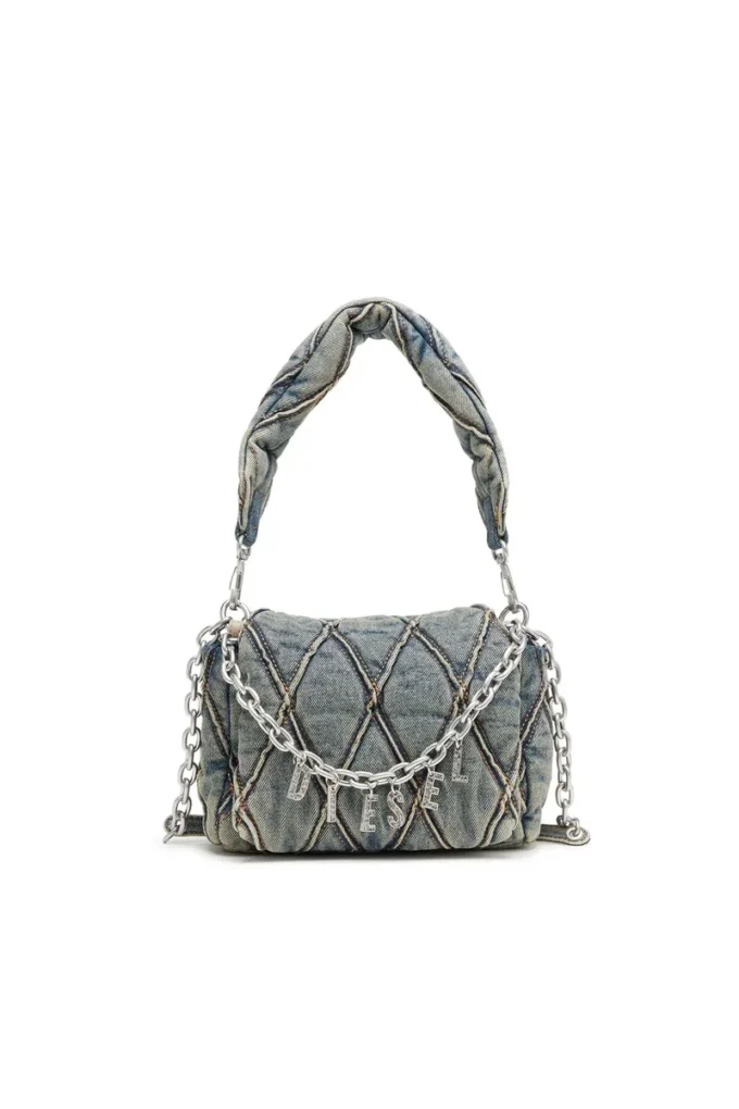 charm-d shoulder s Charm-D S-Small handbag in quilted denim charm-d shoulder s Charm-D S-Small handbag in quilted denim