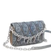 charm-d wallet strap Wallet purse in argyle quilted denim charm-d wallet strap Wallet purse in argyle quilted denim