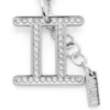 charm gemini Metal Gemini charm with rhinestones charm gemini Metal Gemini charm with rhinestones