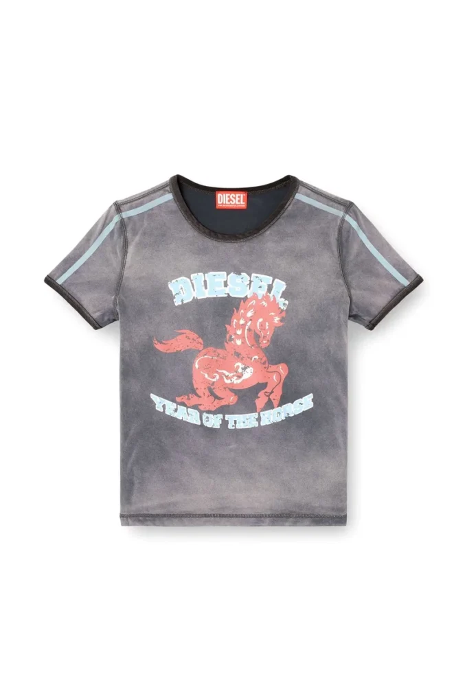 cl-t-uncutie-horse Cotton stretch T-shirt with horse graphic print cl-t-uncutie-horse Cotton stretch T-shirt with horse graphic print