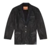 d-bla-fse Denim blazer with craquelé coating d-bla-fse Denim blazer with craquelé coating