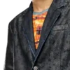 d-bla-fse Denim blazer with craquelé coating d-bla-fse Denim blazer with craquelé coating