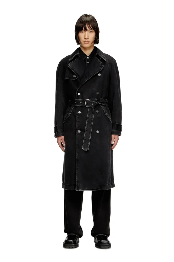 d-delirious-d Trench coat in clean-wash denim d-delirious-d Trench coat in clean-wash denim