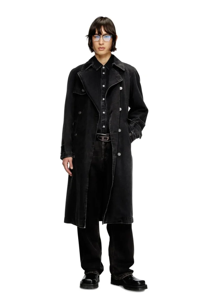 d-delirious-d Trench coat in clean-wash denim d-delirious-d Trench coat in clean-wash denim