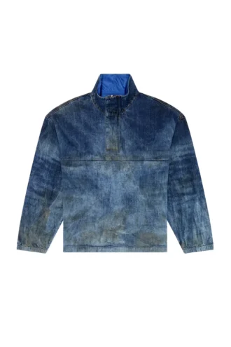 d-flow-fse Pullover jacket in dirt-effect denim d-flow-fse Pullover jacket in dirt-effect denim