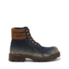 d-hammer lace up w D-Hammer-Combat boots in denim and suede
