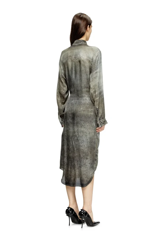 d-iletta Wrap dress in denim-look viscose d-iletta Wrap dress in denim-look viscose