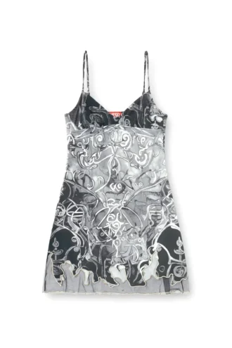 d-inlay Nylon mini dress with Heraldic print d-inlay Nylon mini dress with Heraldic print