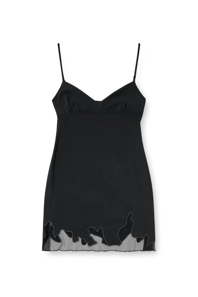 d-inlay-r1 Nylon mini dress with tulle insert d-inlay-r1 Nylon mini dress with tulle insert