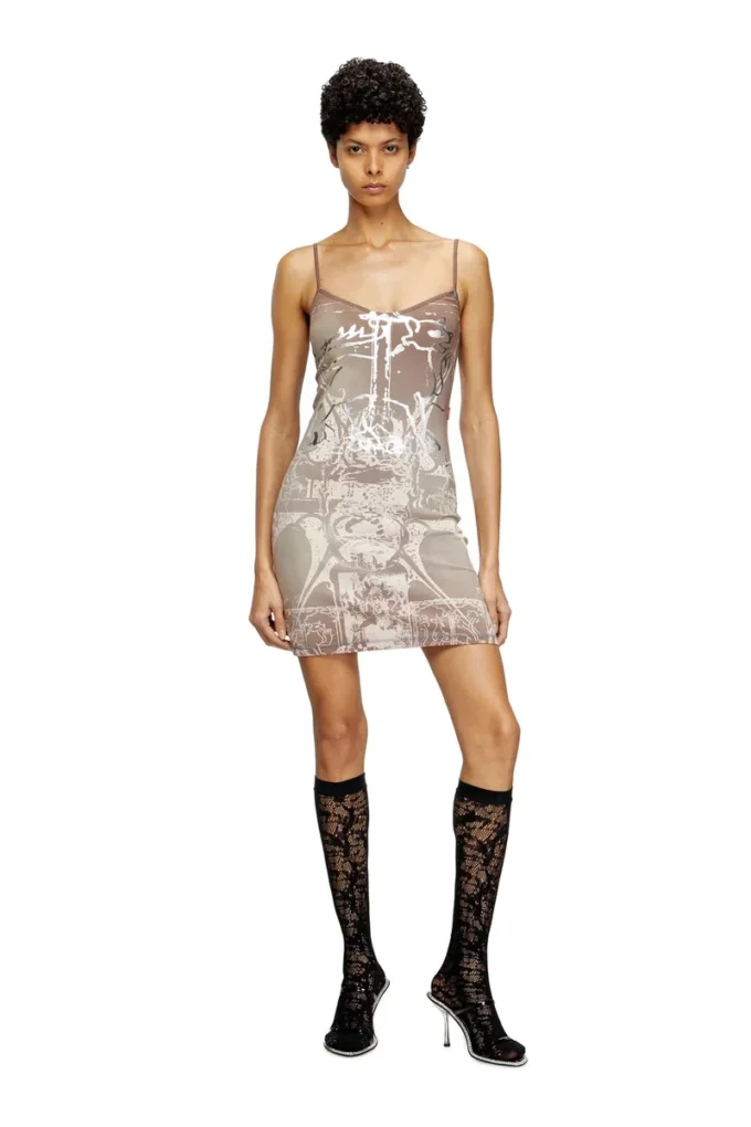 d-longy Mini dress with foil print d-longy Mini dress with foil print