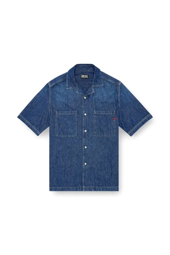 d-paroshort Bowling shirt in denim d-paroshort Bowling shirt in denim