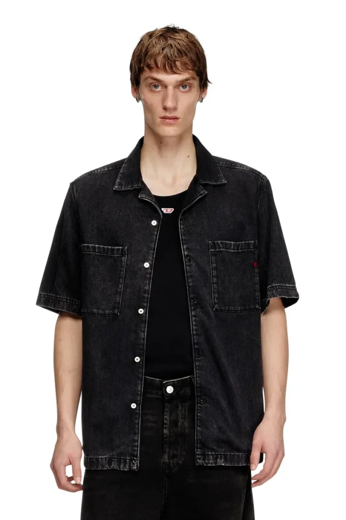d-paroshort Bowling shirt in Tencel denim d-paroshort Bowling shirt in Tencel denim