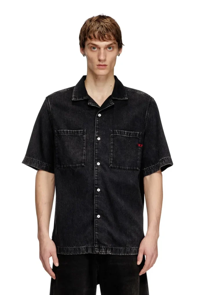 d-paroshort Bowling shirt in Tencel denim d-paroshort Bowling shirt in Tencel denim
