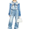 d-venus kb large D-Venus-Wide knee-high boots in denim