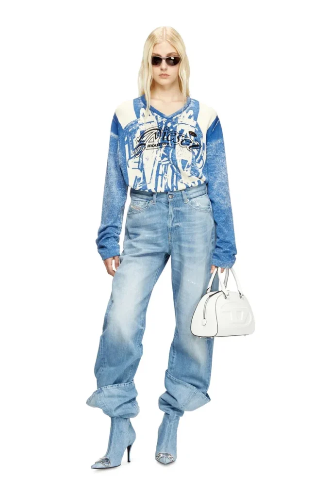 d-venus kb large D-Venus-Wide knee-high boots in denim