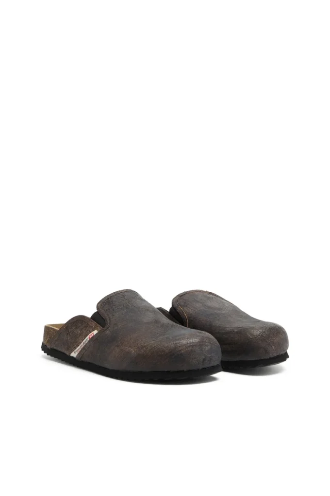 d-woodstock slip-on D-Woodstock-Clogs in crackle-effect suede d-woodstock slip-on D-Woodstock-Clogs in crackle-effect suede