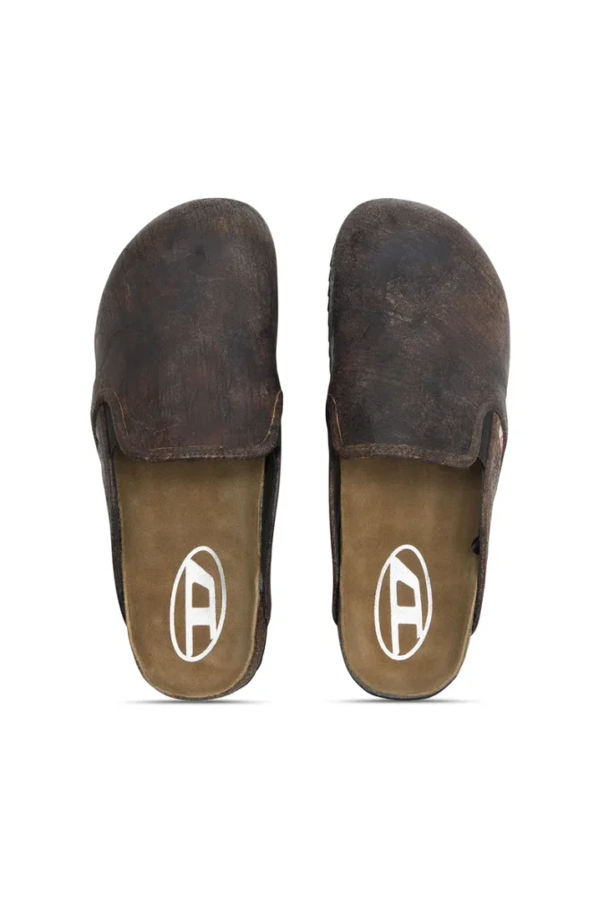 d-woodstock slip-on D-Woodstock-Clogs in crackle-effect suede d-woodstock slip-on D-Woodstock-Clogs in crackle-effect suede
