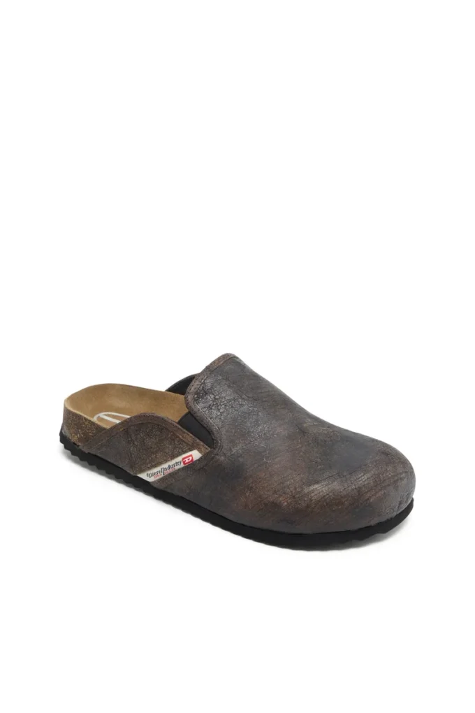 d-woodstock slip-on D-Woodstock-Clogs in crackle-effect suede d-woodstock slip-on D-Woodstock-Clogs in crackle-effect suede