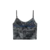 de-verni-fse Top in pinstriped devoré denim de-verni-fse Top in pinstriped devoré denim