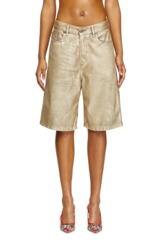 dile_luna shorts Shorts in distressed metallic denim dile_luna shorts Shorts in distressed metallic denim