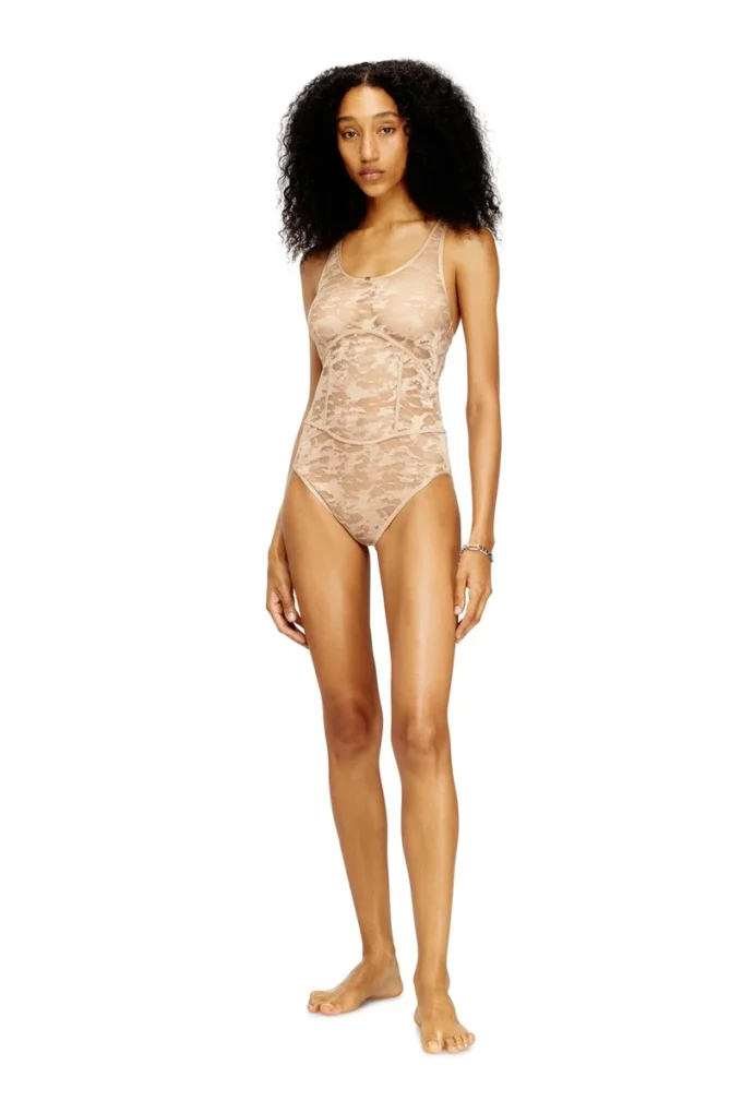 ezzy-utlt Nylon bodysuit with lace design ezzy-utlt Nylon bodysuit with lace design