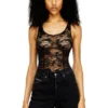 ezzy-utlt Nylon bodysuit with lace design ezzy-utlt Nylon bodysuit with lace design
