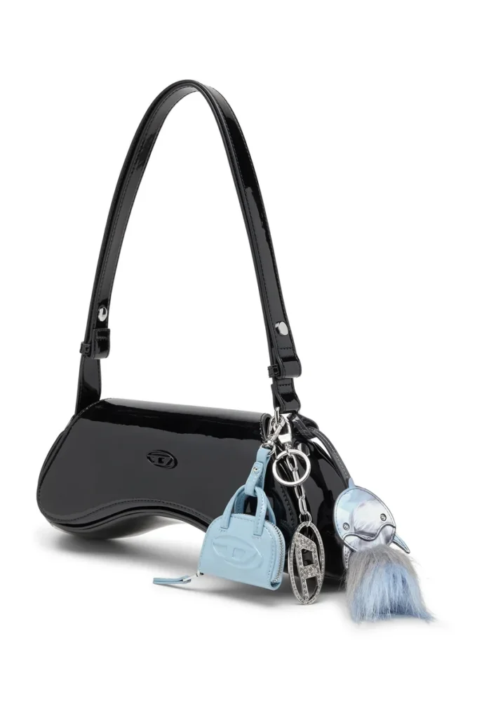 holy-c Metal Oval D keyring with crystals holy-c Metal Oval D keyring with crystals