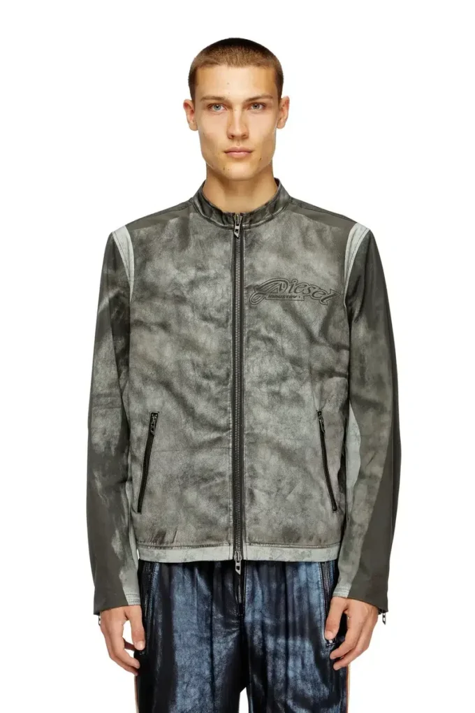 j-evert Biker jacket in printed canvas j-evert Biker jacket in printed canvas