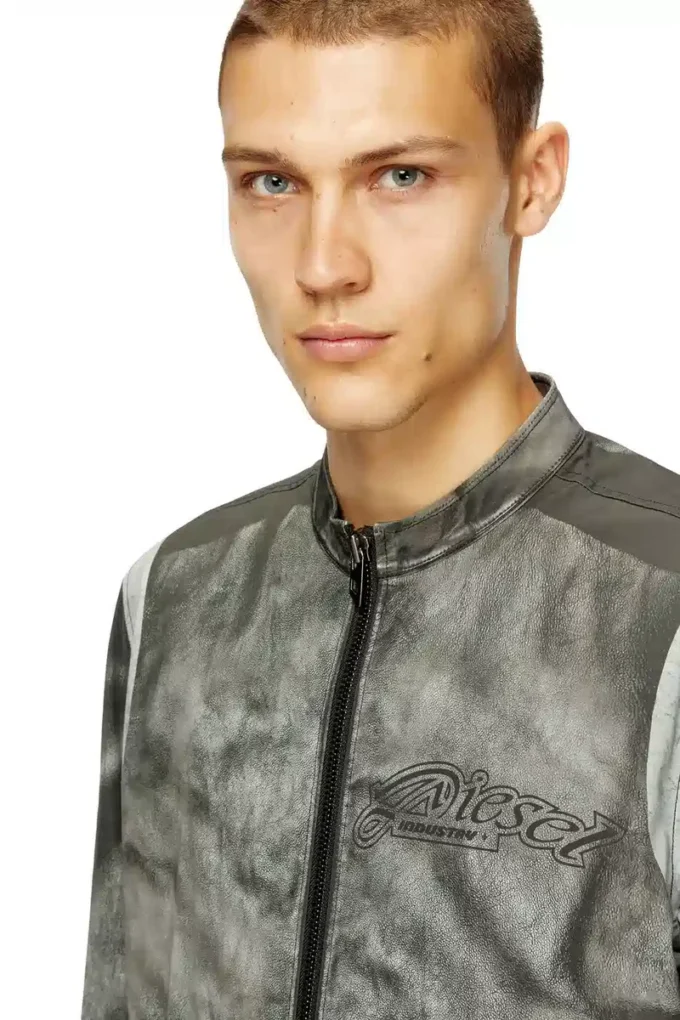 j-evert Biker jacket in printed canvas j-evert Biker jacket in printed canvas