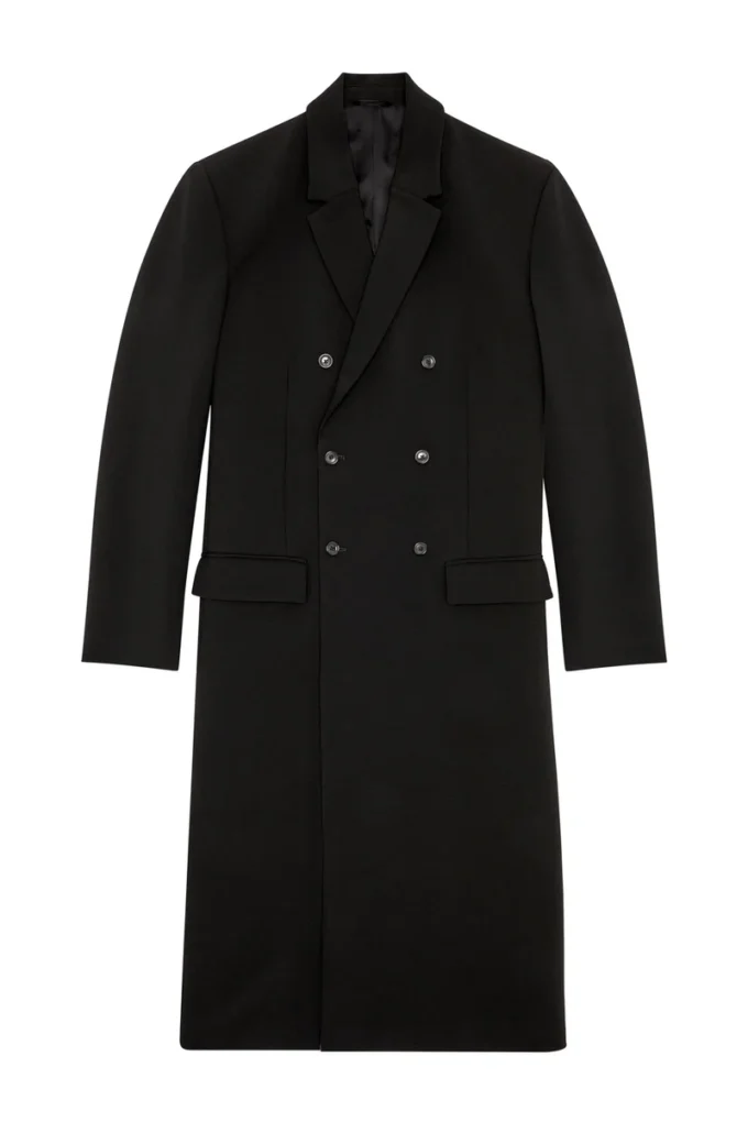 j-ritz Longline cool wool coat in denim detail j-ritz Longline cool wool coat in denim detail