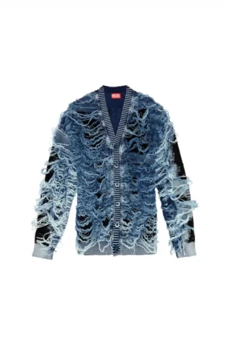 k-boboli Destroyed indigo V-neck cardigan k-boboli Destroyed indigo V-neck cardigan