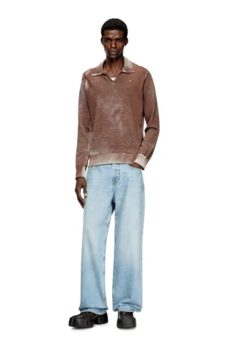 k-lawrence Polo jumper with faded reverse print k-lawrence Polo jumper with faded reverse print
