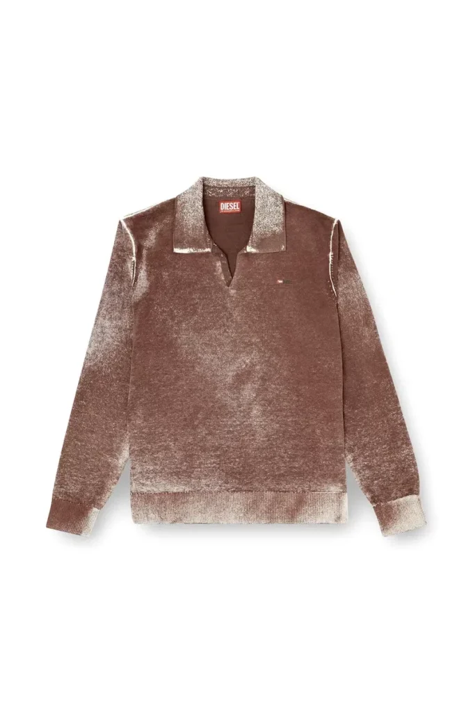 k-lawrence Polo jumper with faded reverse print k-lawrence Polo jumper with faded reverse print