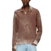 k-lawrence Polo jumper with faded reverse print k-lawrence Polo jumper with faded reverse print