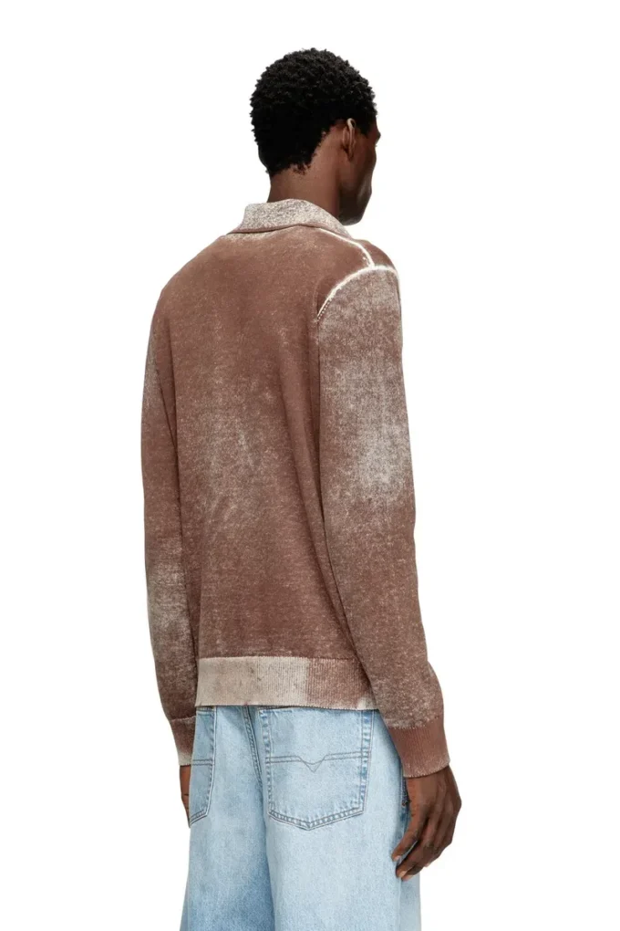 k-lawrence Polo jumper with faded reverse print k-lawrence Polo jumper with faded reverse print