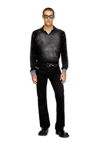 k-lorenzo Reverse-print polo jumper k-lorenzo Reverse-print polo jumper