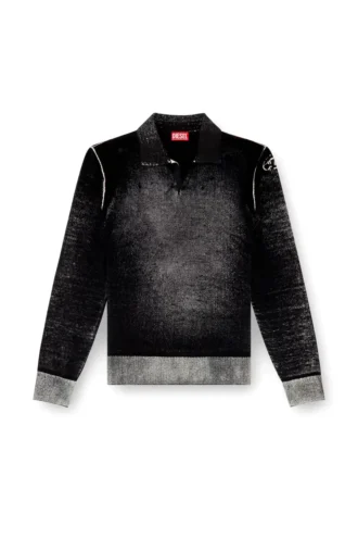 k-lorenzo Reverse-print polo jumper k-lorenzo Reverse-print polo jumper