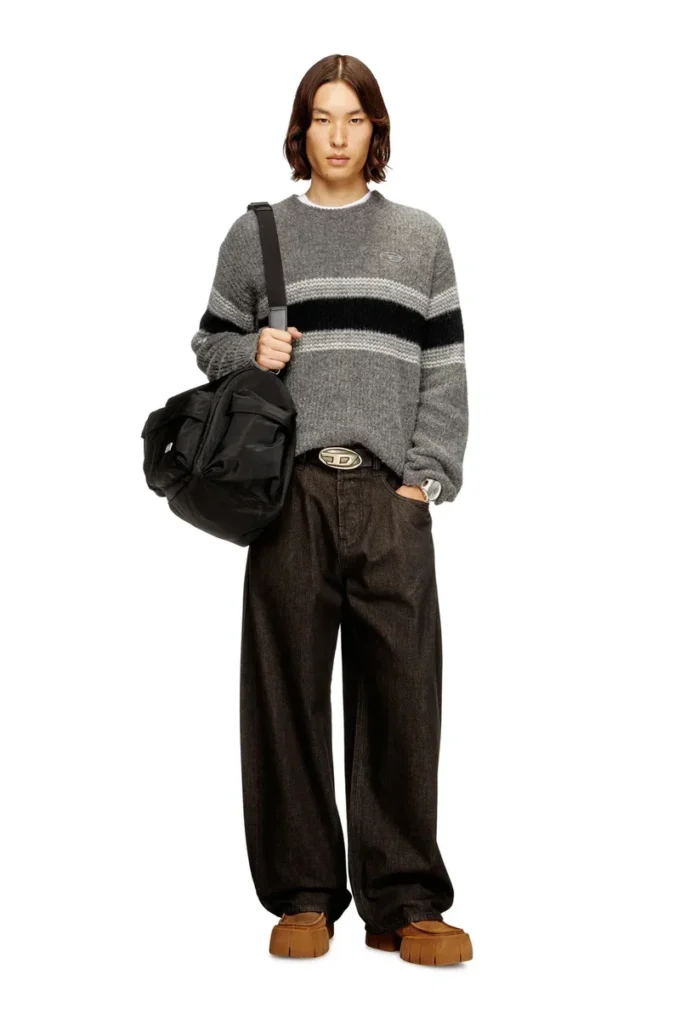 k-soren Striped jumper in alpaca blend k-soren Striped jumper in alpaca blend