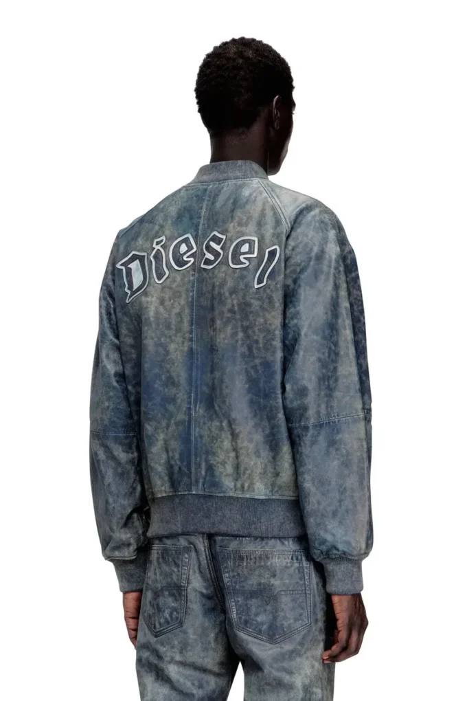 l-cobb Bomber jacket in treated leather l-cobb Bomber jacket in treated leather