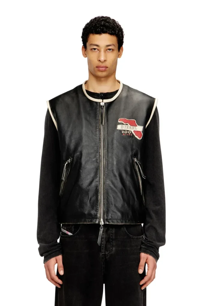 l-flying-20th Leather vest with embroidered patches l-flying-20th Leather vest with embroidered patches