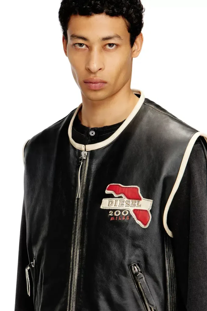 l-flying-20th Leather vest with embroidered patches l-flying-20th Leather vest with embroidered patches