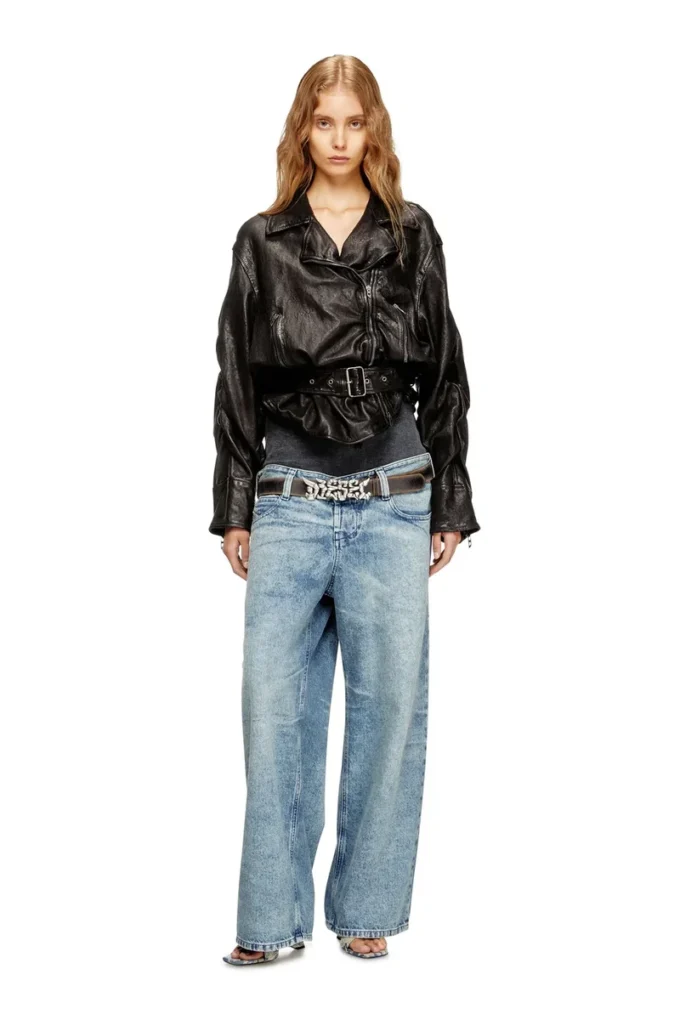 l-oys Belted jacket in boiled leather l-oys Belted jacket in boiled leather