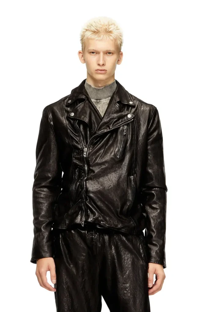 l-uncan Biker jacket in boiled leather l-uncan Biker jacket in boiled leather