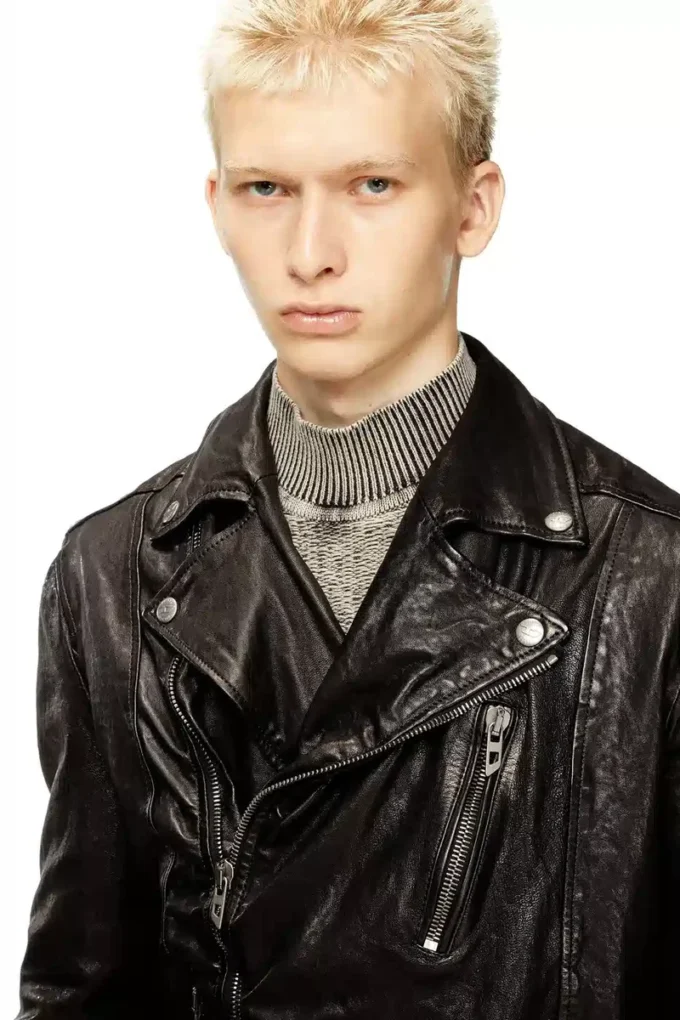 l-uncan Biker jacket in boiled leather l-uncan Biker jacket in boiled leather