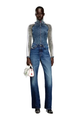 m-estrella Zip-up cardigan with sporty bands