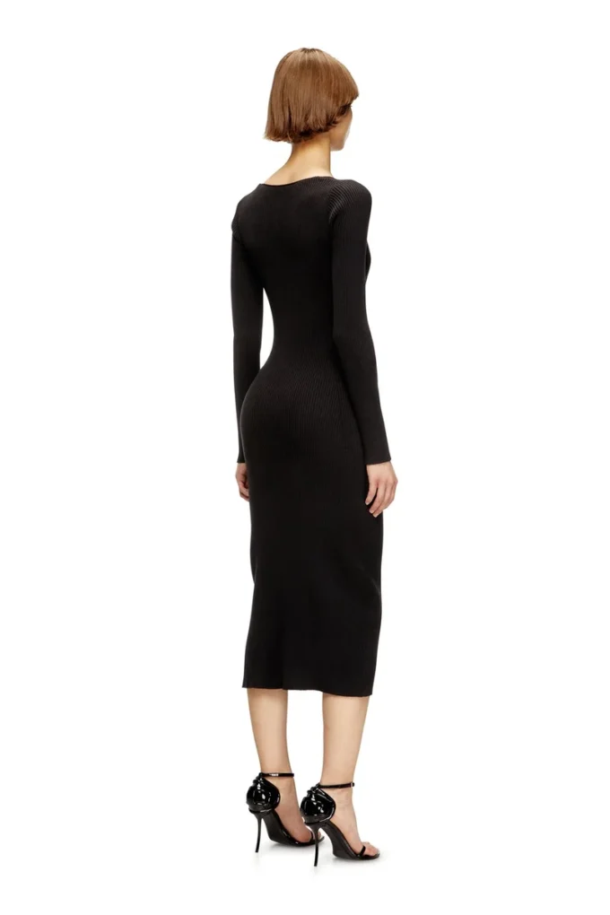m-melti-ls Ribbed midi dress with cargo pockets m-melti-ls Ribbed midi dress with cargo pockets