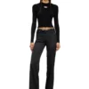 m-valari Rib-knit viscose-blend top with Oval D m-valari Rib-knit viscose-blend top with Oval D